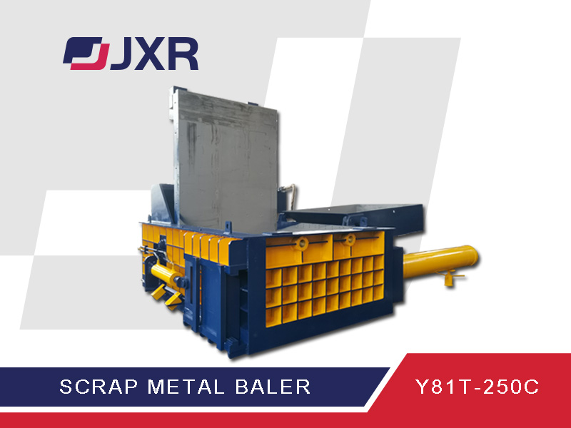 JinXin Hydraulic Metal Baler With Preload Hopper Exported To Scrap Yard